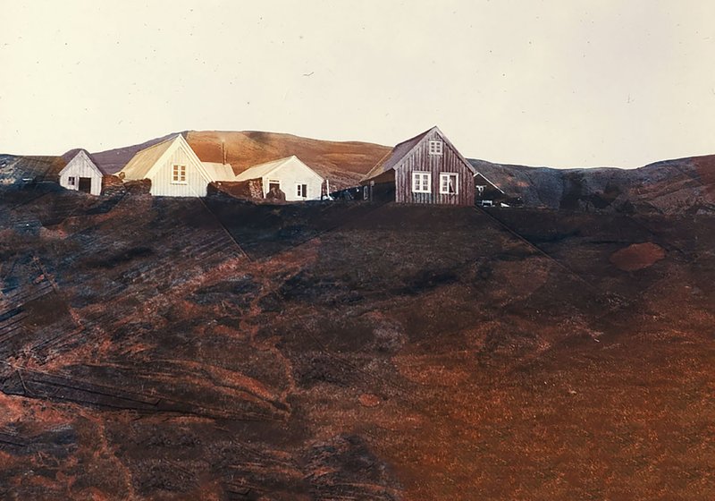 Old buildings above Vik